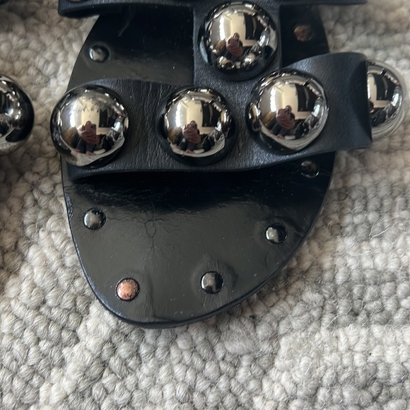 SCHUTZ Black and Silver Studded Sandals - Picture 2 of 11